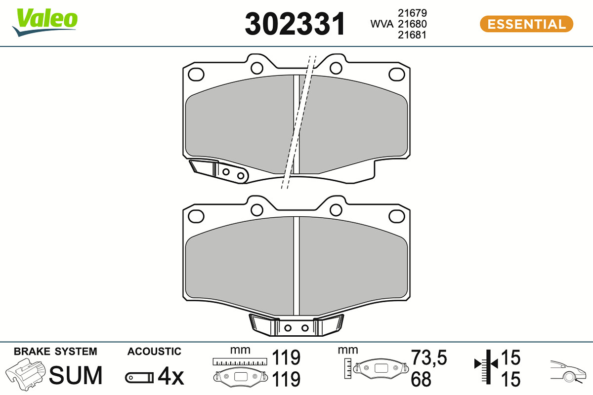 BRAKE PADS FIRST TOY LCRUISER 04.96